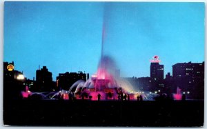 M-46485 Buckingham Fountain at Night Chicago Illinois