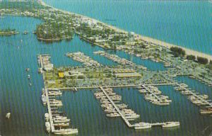 Florida Fort Lauderdale Helicopter View Of Bahia Mar Yacht Basin 1958