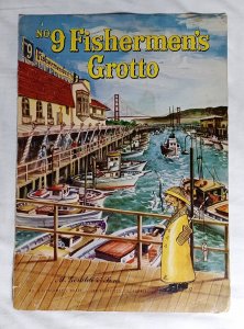 Vintage Menu No. 9 Fishermen's Grotto 1960s San Francisco California