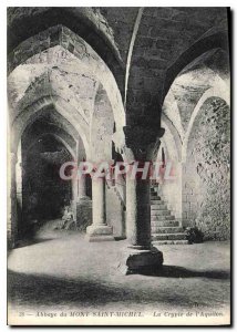 Postcard Abbey of Mont Saint Michel the Crypt of the north