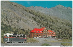 Bus at The Columbia Icefield Chalet, Jasper,  Alberta, Canada, 40-60s