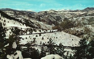 Postcard Beautiful Snow Scene From Lariat Trail To Lookout Mountain Colorado CO