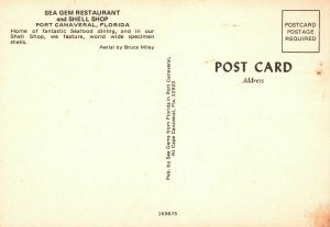 Postcard Sea Gem Restaurant & Shell Shop Fantastic Dining Port Canaveral Florida 