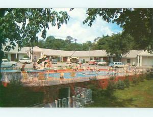 Unused 1950's POOL & OLD CARS & QUALITY COURT MOTEL Nashville Tennessee TN u5110