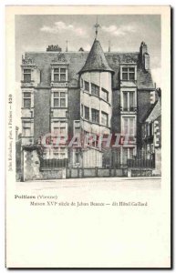 Postcard Old Poitiers House 14th Century Beauce Jehan Said Hotel Gaillard