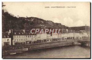 Old Postcard Chateaulin Quai Carnot