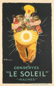 Postcard 1920s French Food advertising Le Soleil artist impression 23-5595