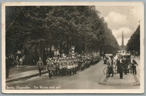 BERLIN SIEGESALLE GERMANY MILITARY PARADE VINTAGE REAL PHOTO POSTCARD RPPC