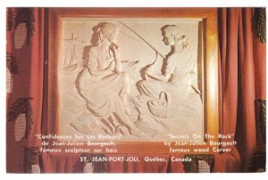 Wood Carving By Bourgault, St Jean-Port-Jolie Quebec 1986 Postcard Slogan Cancel