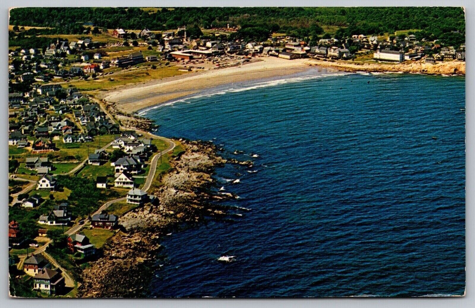 Aerial View York Beach Maine Shoreline Oceanfront Ocean Waves Cancel