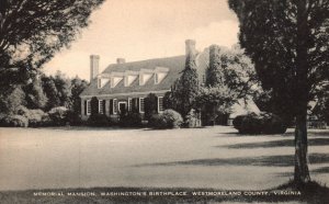 Vintage Postcard Memorial Mansion Washington's Birthplace Westmoreland County VA