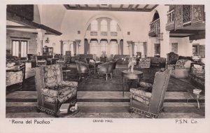 MV Reina Del Pacifico PSN Company Ship Grand Hall 1920s RPC Postcard