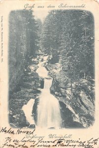 Germany Gruss aus Schwarzwald Triberger Wasserfall Waterfall postcard