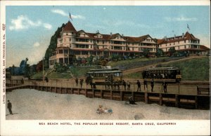 Santa Cruz California CA Sea Beach Hotel c1910 Vintage Postcard