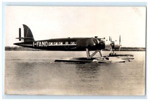 Ala Littoria Cant Z-506 I-fano Plane Airplane Real Photo RPPC Postcard (FZ3)