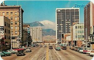 CO, Colorado Springs, Pikes Peak Avenue, 1970s Cars, Dexter Press No. 25497