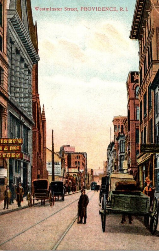 Rhode Island Providence Washington Street 1910