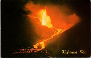 Kilauea Iki Volcano Hawaii HI c1973 Postcard D82