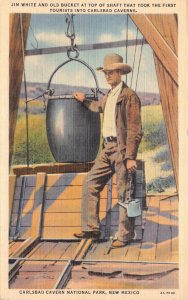 Linen Postcard Jim White at Carlsbad Cavern National Park, New Mexico~130768