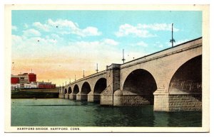 Antique Hartford Bridge, Hartford, CT Postcard