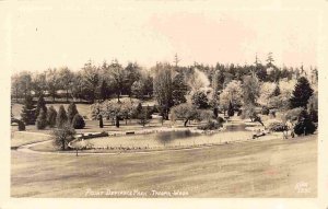 Pond Trees Point Defiance Park Tacoma Washington 1950s RPPC Real Photo postcard