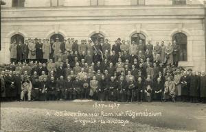 Photo Postcard Romania Angelo Brasov Brasso Transylvania School History Teachers