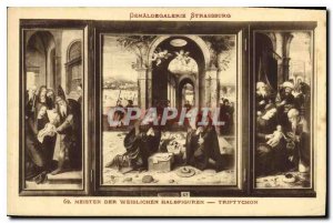 Old Postcard Strasbourg Meister Gemaldegalerie der Weiblichen Halbfiguren Tri...