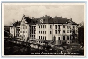 1915 Student Dorm Building Postage Dues Kosice Slovakia RPPC Photo Postcard