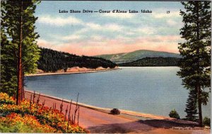 Postcard HIGHWAY SCENE Coeur D'Alene Idaho ID AO4409