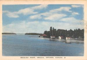 Orillia Ontario Canada Orchard Point Waterfront Antique Postcard K99046