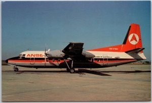 Airplane Ansett Fokker F27 C/N 10304 VH-FNO Australian Airlines Postcard