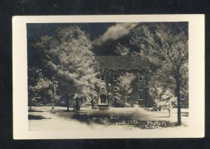 RPPC TALEQUAH OKLAHOMA WASSON HALL VINTAGE CLARK REAL PHOTO POSTCARD