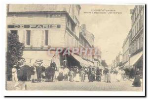 Rochefort sur Mer Old Postcard Street in the Paris Cafe Republique (very anim...