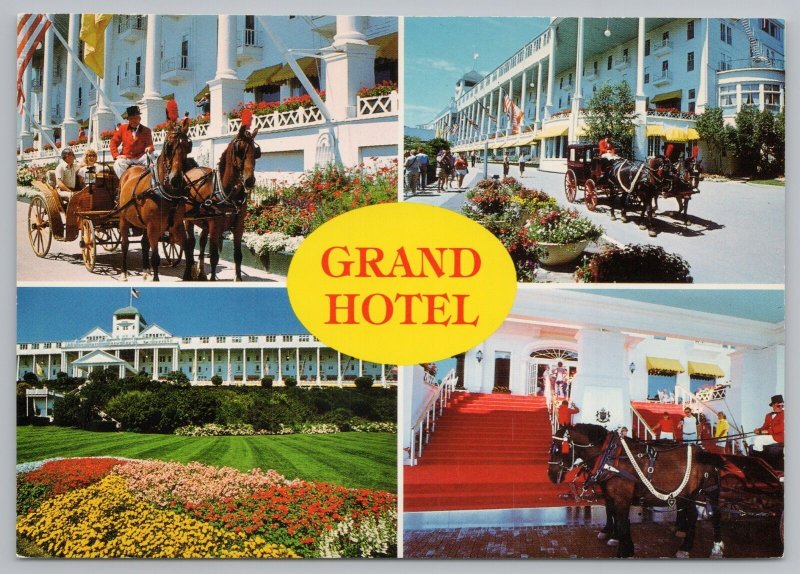 Hotel & Resort~The Grand Hotel~Mackinac Island Michigan~Continental Postcard 