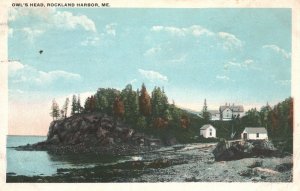 Vintage Postcard 1924 Owl's Head Rockland Harbor Maine ME Pub  Houston-Tuttle Co