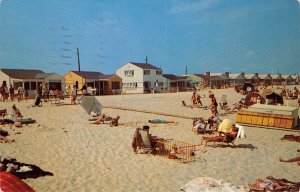 Ocean Beach New Jersey Beach & Cottages, Photochrome Vintage Postcard U8417