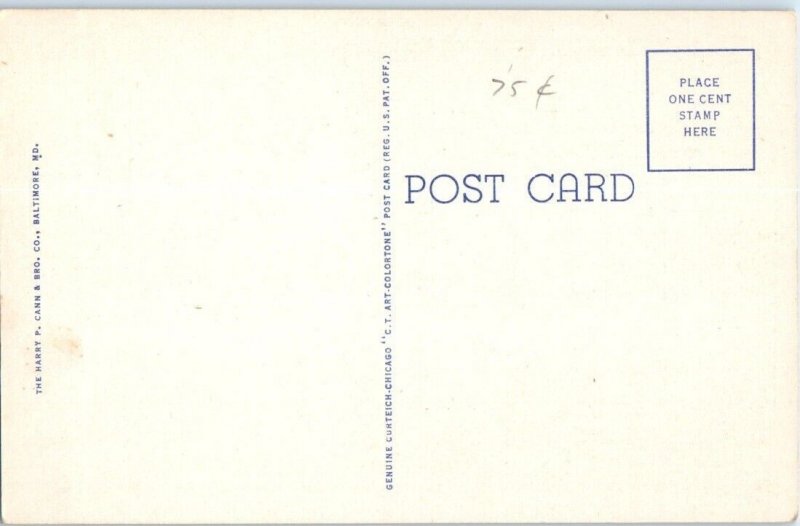 1939 Large Letter Greetings from Baltimore MD Postcard