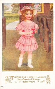 Signed Maria Kirk The Child That is Born on The Sabbath #300 Postcard