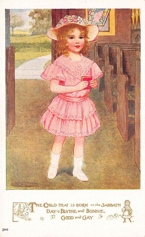 Signed Maria Kirk The Child That is Born on The Sabbath #300 Postcard