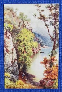 Vtg Stybarrow Crag Ullswater Lake Boat Cumbria UK 7288 Tuck's Oilette Postcard