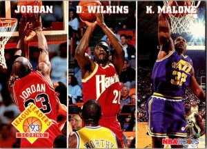 1993 Nab Basketball Card Scoring Leaders Price Jordan Wilkins Malone sk20208