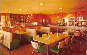 H36/ Rolla Missouri Postcard Chrome Interior The Skillet Café Fitzwater