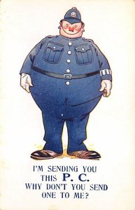 Fat Police Man Police Unused 