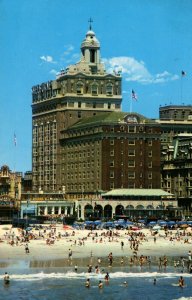 USA Swimming Pool The Shelburne Atlantic City New Jersey Chrome Postcard 09.87