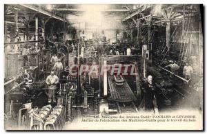 Old Postcard Levassor machinery manufacturing workshop tools for woodworking