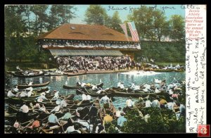 Boston Athletic Assoc Boat House, (scene at the annual field day water sports...