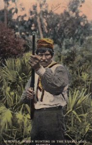 1912, Seminole Indian Hunting in the Everglades, Florida, Used (PC1381)