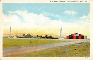 Lordsburg New Mexico birds eye view U.S. Army Airdrome antique pc BB1283