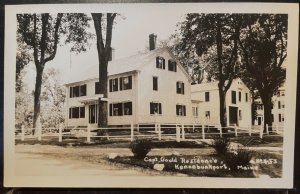 Vintage Postcard 1939-1950 Captain Gould Residence, Kennebunkport, Maine RPPC