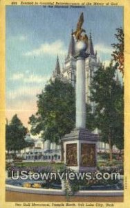 Sea Gull Monument, Temple Grounds - Salt Lake City, Utah UT  